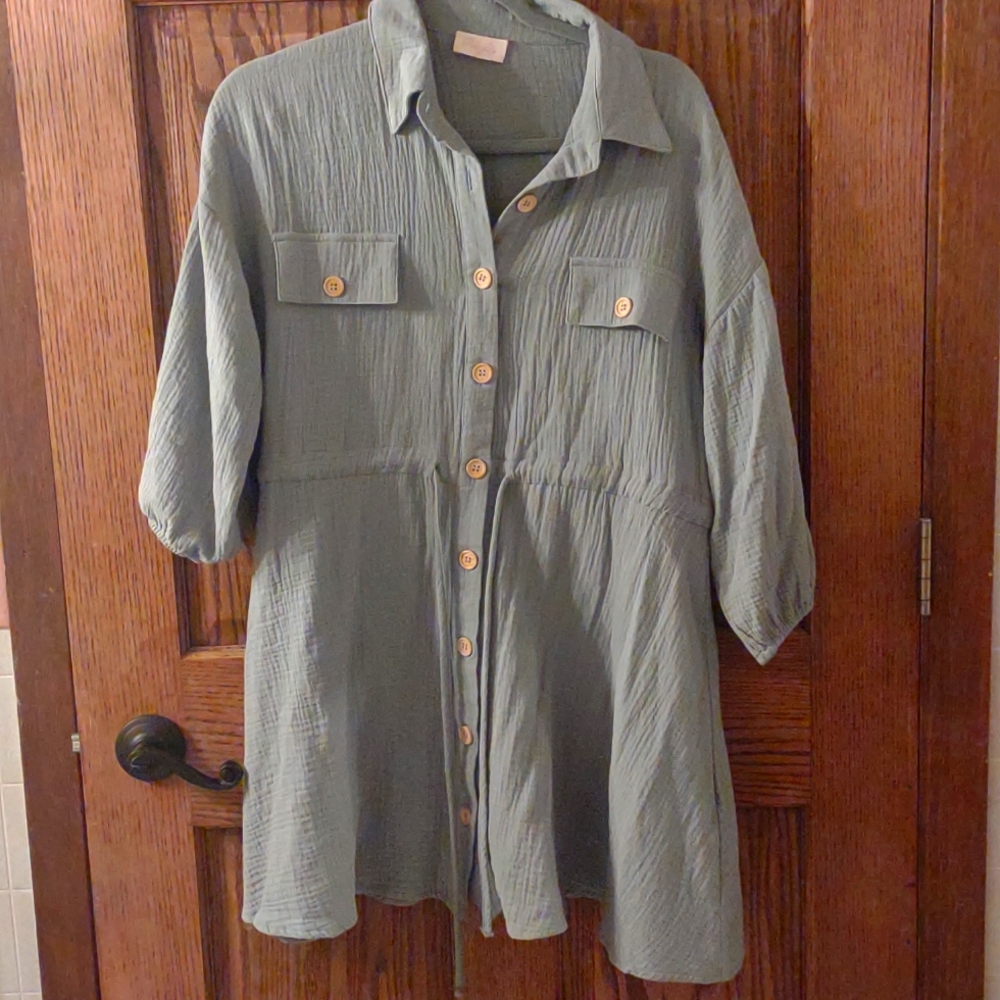 Sage Green Short Dress
